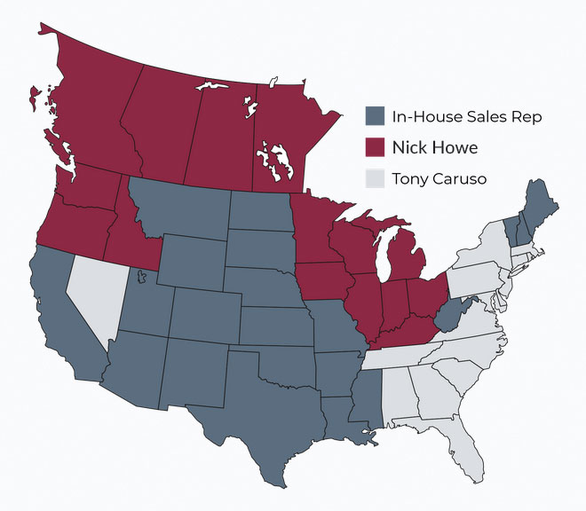 North America Sales Map